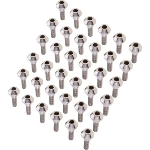 36pcs M6x20mm Titanium Disc Brake Rotor Bolts Fits for Yamaha R1 R6 Silver