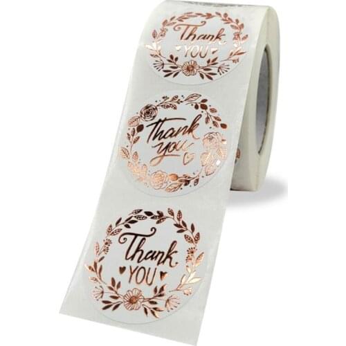 500pcs/roll "thank you" Sticker for Envelope Sealing Labels Sticker Jewelry Making Package Sticker Supply 38mm/1.5inch