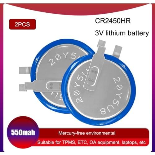 2PCS Brand new original Maxell CR2450N high temperature battery 3V tire pressure monitoring battery CR2450HR CR2450