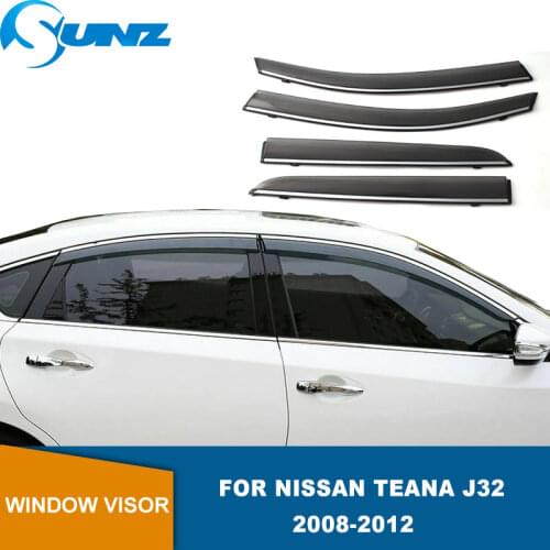 Smoke Side Window Deflectors For Nissan Teana J32 2008 2009 2010 2011 2012 Window Visor Vent Shades Rain Deflector Guard SUNZ