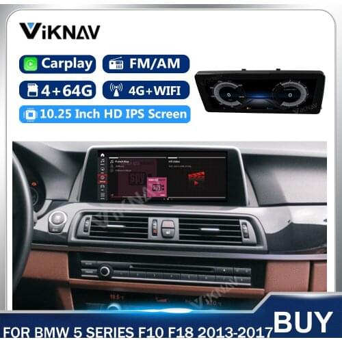 Android 10.0 4G 64G 10.25 inch Car Radio For BMW 5 Series F10 F18 2013-2017 Multimedia Radio touch Screen Carplay Head Unit