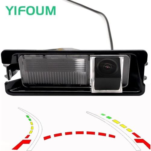 AHD Fisheye 12LED Dynamic Trajectory Car Rear View Wireless Camera For Nissan Micra March/Renault Logan Sandero Stepway Pulse