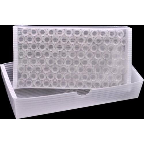 INTLLAB Chromatography Vial 2ml With 9mm Lid & Septa Automatic Parse Sample Bottle With Scale