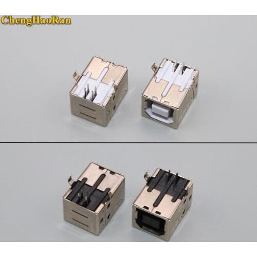 ChengHaoRan 10pcs USB-B Female USB Connector Square Head USB party mouth/USB a 90 degree type D DIP straight runs