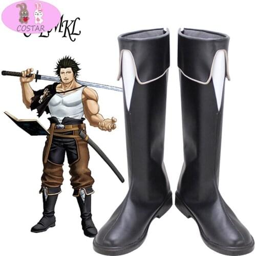 COSTAR New Black Clover Yami Sukehiro Cosplay Boots Anime Shoes Custom Made Men