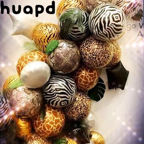 Jungle Forest Animal Theme Set Leopard Print Zebra Paper Plate/Cup/Napkin, 4d Ball Wedding Birthday Party Decoration