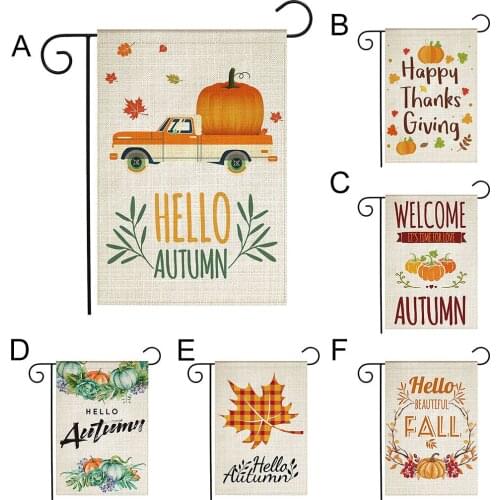 Garden Flag Winter Seasonal Banner Merry Xmas Decoration Christmas Party decor Festival pumpkin Flag Flagpole