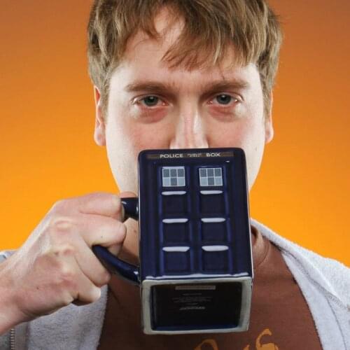 Large-capacity Personalized Ceramic Cup British Police Station Police Station Creative Ceramic Coffee Cup Breakfast Milk Mug