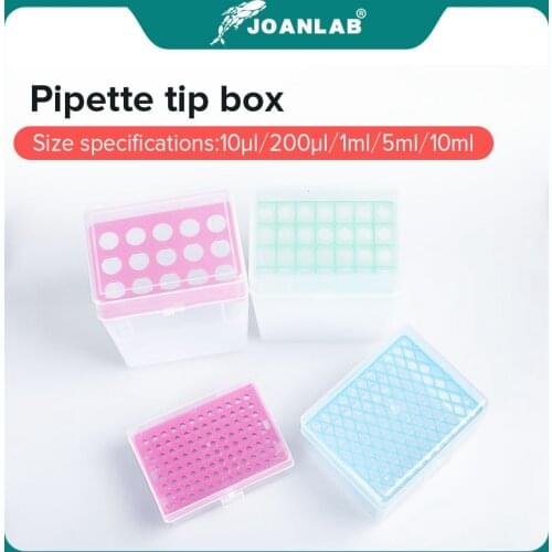 JOANLAB Official Store Laboratory Pipette Tip Box 10ul 200ul 1ml 5ml 10ml Micropipette Plastic Pipette Box Laboratory Equipment