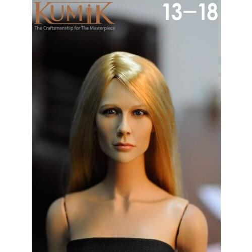 Kumik13-18 European beauty head carved DIY 12" doll Replace head Exquisite beauty faces 1/6 doll Head Replaceable accessories