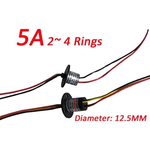 Micro Slip Ring 3/4/5 Channel 5A 12.5mm Rotate Dining Table Slip Ring Electric Collector Rings