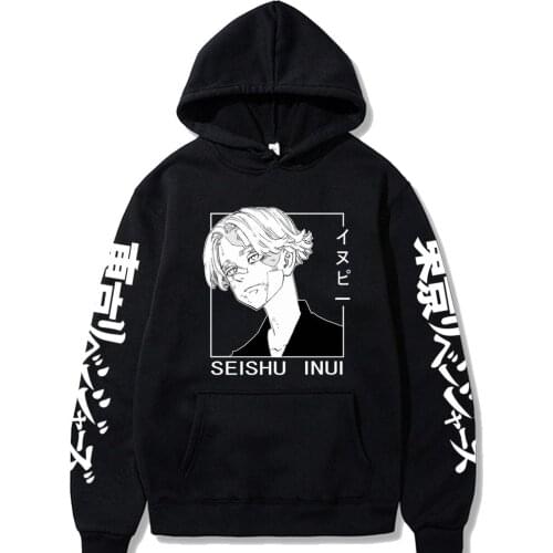 2021 Hot Anime Tokyo Revengers Hoodies Anime Seishu Inui Casual Pullover Men Sweatshirt Homme