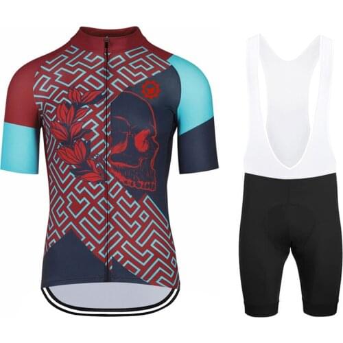 2020 Mens Cycling Jersey Set Summer Short Sleeve Suit Breathable Racing Sport Mtb Bicycle Shirts Quick Dry Gel Pad Bibs Shorts