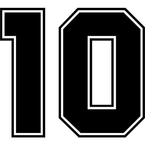 LLY-0235 Figure Number 10 Reflective Personality Car Sticker Decal PVC Waterproof Sunscreen Creativity Auto Stickers for Bumpe