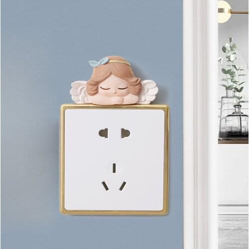 Cute Girl Switch Sticker Removable Decals Bedroom Home Wall Decorative Gifts