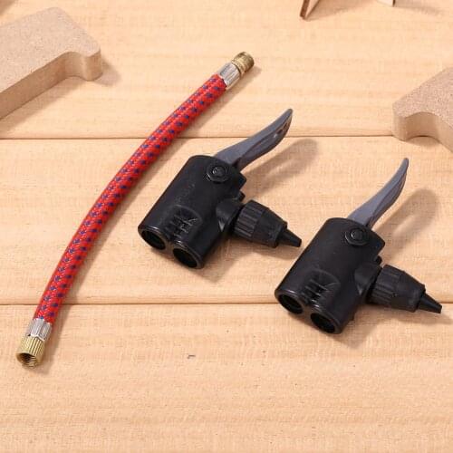 Bicycle Inflate Pump Presta Valve Air Hose Dual Head Schrader Adapter Set for Basketball Football Bike Cycling Equipment