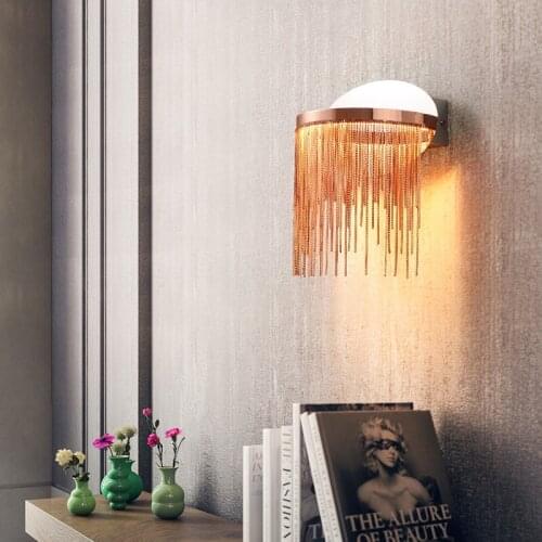 Post modern personality gold ball pulley wall lamp restaurant bar living room bedroom wall lamp