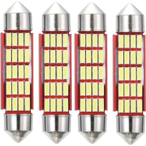 New Arrival 4pcs 41mm 42mm Festoon 4014 20SMD C5W Car LED Dome Door Light Bulbs Canbus Error Free