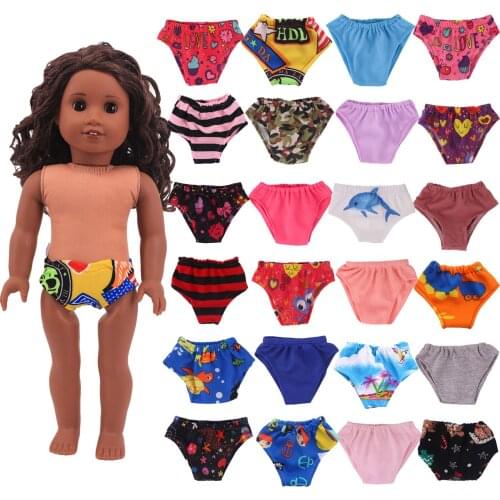 Doll Clothes Accessories Cartoons Underpants For 18 Inch &New Born Baby Generation Doll Birthday Girls Toys Gifts