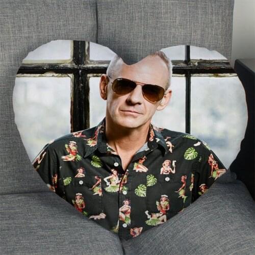 Hot Sale Custom Fatboy Slim Singer Heart Shape Pillow Covers Bedding Comfortable Cushion/High Quality Pillow Cases