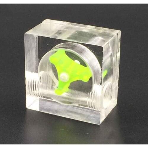 2 Way G1/4 Thread Home Polished Surface For PC Water Cooling Durable Easy Install Flow Meter 3 Impeller Monitoring Liquid Office