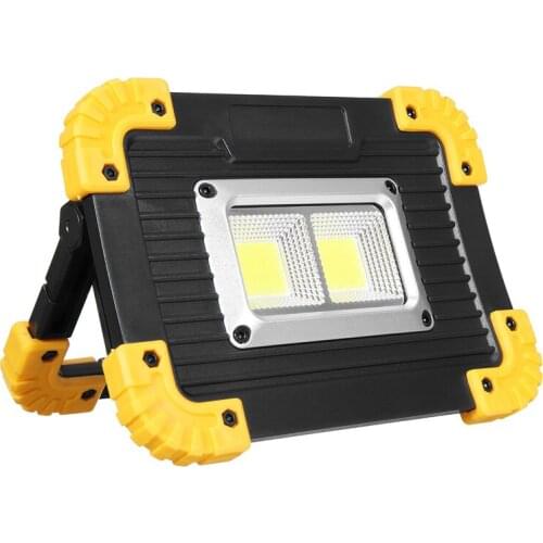 Portable 20W COB LED Work Light USB Floodlight Lamp Emergency Lantern Spotlight for Outdoor Camping Hiking Fishing