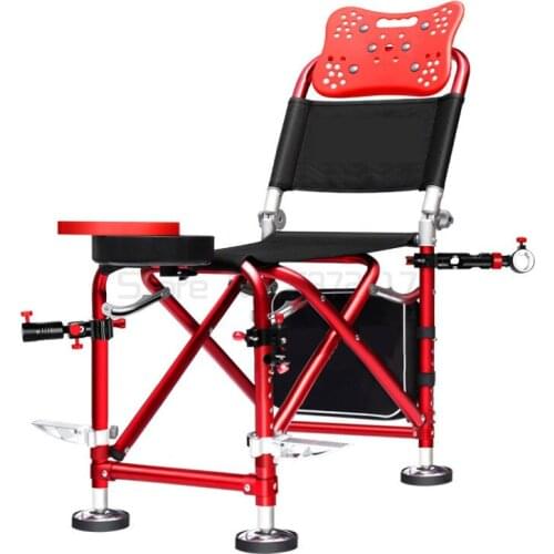 Portable Fishing Chair All Terrain Reclining Fishing Chair Thickened Folding Fishing Seat Stool
