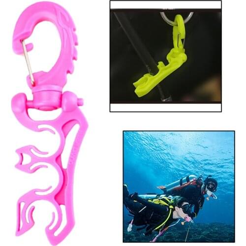 Rotatable Diving Triple BCD Hose Clamps with Clip Snap Buckle Accessories