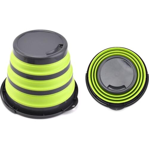 4L/10L Collapsible Bucket Portable Folding Bucket Water Bucket Container with Sturdy Handle for Backpacking Camping Outdoor