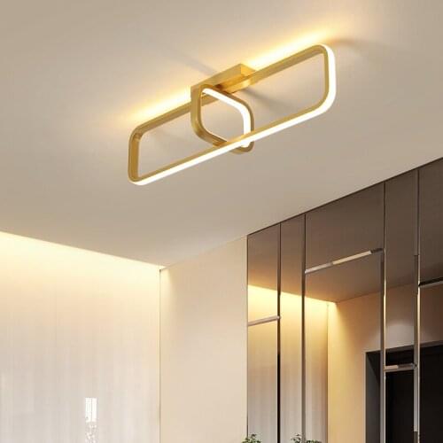 Black/Gold Modern chandelier Lights Square chandelier lighting Bedroom Aisle balcony corridor cloakroom led chandelier fixtures