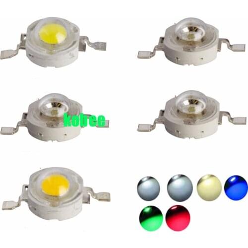 10pcs High Power 3W LED Chip 3 W Natural Cool Warm White Red Blue Green UV Royal Blue 440nm 660nm Grow Light 3 watt SMD