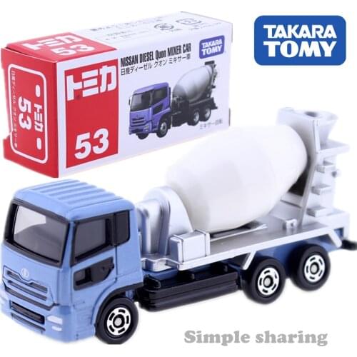 Takara Tomy TOMICA NISSAN QUON DIESEL Cement MIXER No.53 Metal Car Miniatures Diecast Truck Model Hot Pop Baby Toys