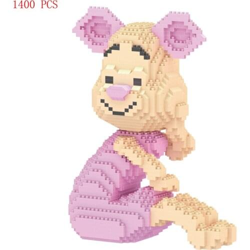 Hot Winnie Pooh Bear classic creators cartoon figure lovely pig piglet mini micro diamond block model bricks toys Christmas gift
