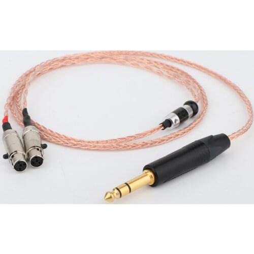 High Quality HIFI 6.35MM PLUG Earphone Headphone Upgrade Cable Silver Plated for Audeze LCD-3 LCD3 LCD-2 LCD2 LCD-4