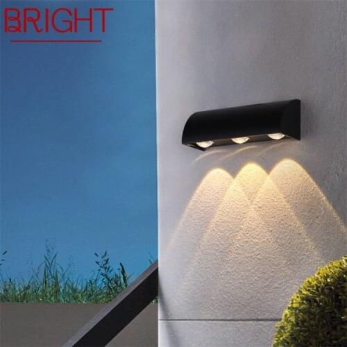 BRIGHT LED Outdoor Wall Lamp Aluminum Modern Patio Wall Lamp Waterproof Creative Decorative For Porch Corridor Aisle