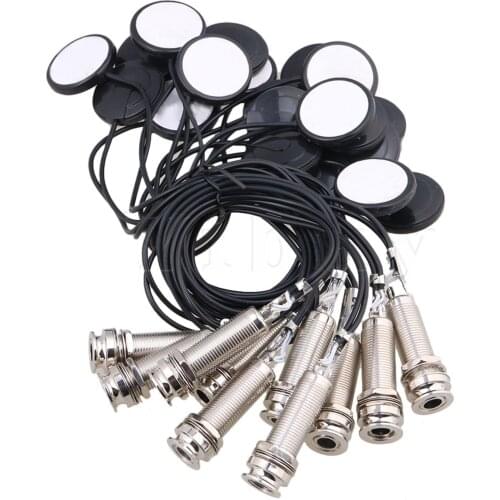 Yibuy High Ohmic Mandolin Internal Mounted Dual Sensor Pickup Pack of 20 Black