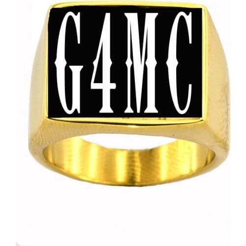 FANSSTEEL Stainless Steel Jewelry Custom Make 4 Lettlers Initials Name Alphabet Number Ring Customized Personalized gift