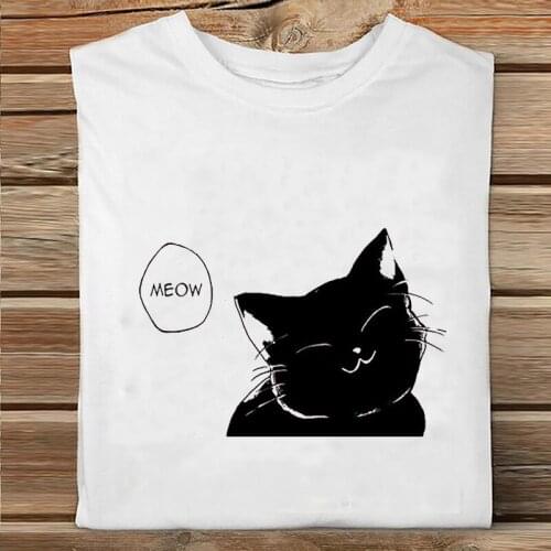 Women Short Sleeve Cat Pet Animal 2021 Spring Printing Fashion Clothes Print Tshirt Female Tee Top Ladies Graphic T-shirt