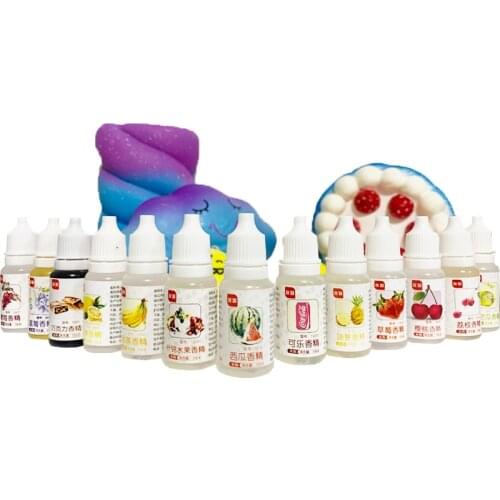 10ml Diy Flavor Slime Polymer Clay Flavor Liquid Additive Glue For Slime Fruit Aroma Flavors Accessories Charms Toys Gift