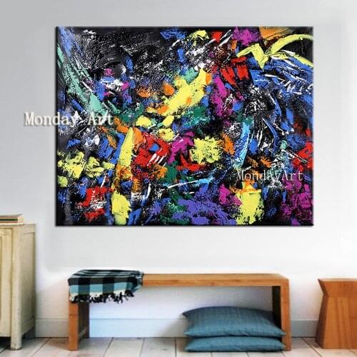 Canvas painting Hand Painted modern Oil Painting abstract picture WALL ART Graffiti paintings Living Room hotal wall Decoration