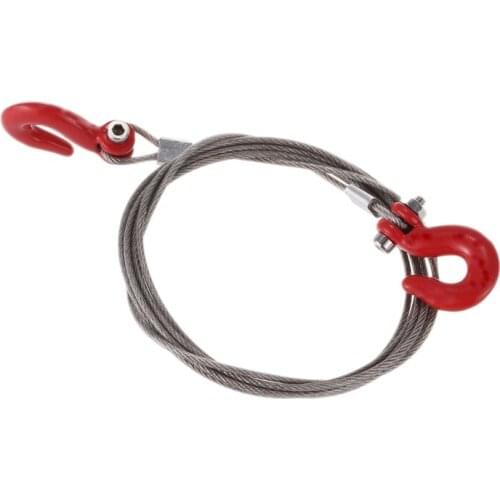 1/10 RC car Crawler Steel Tow Rope with Hooks for SCX10 Wraith Axial D90 Toy parts