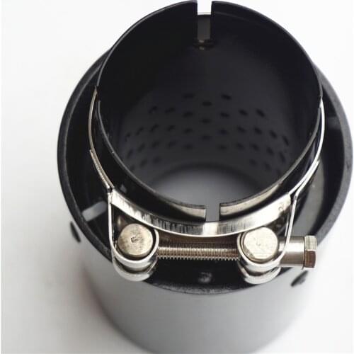 1 Pair Car Carbon Fiber Exhaust End Tips Glossy Black for BMW 2.5'' in, 3.5'' out