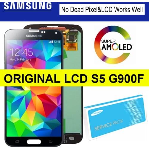 100% Original 5.1'' AMOLED Replacement for samsung Galaxy S5 G900F G900H LCD Display Touch Screen Digitizer Assembly