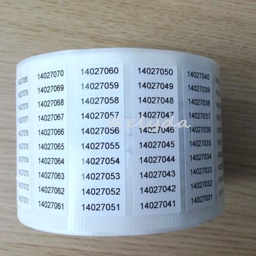 1000pcs Free shipping custom item code QR code barcode stickers serial numbers packaging labels stock mark seal tag 20*10mm