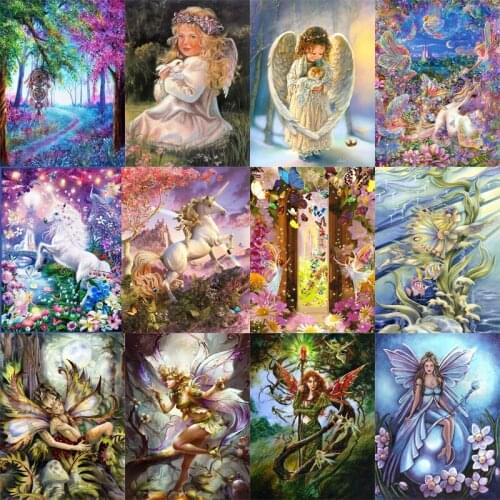 Diamond paintings of angels and elves