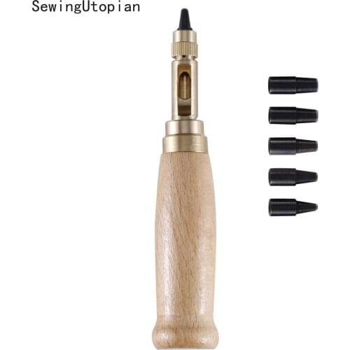 Automatic Belts Punch Replaceable Mute Rotary Punching Punchers Leather Punch Craft Tool Leather Tool Hole Punch Screw Drill Tip