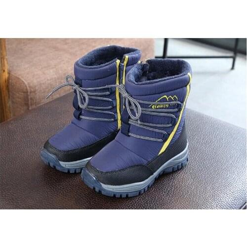 Children Snow Boots Boys Shoes Winter Boots Fashion Plush Kids Shoes Water-Proof Students Sneakers Girls Warm Boots 2019 New