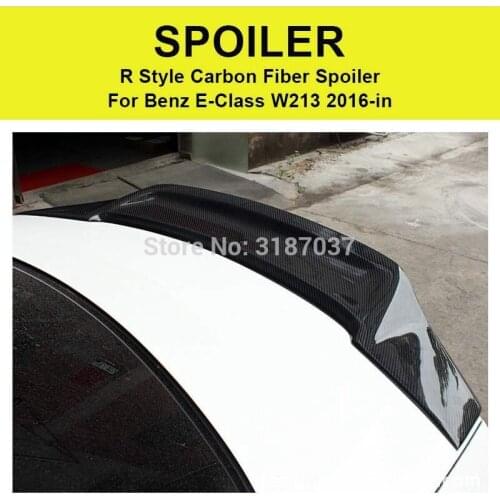 For Mercedes E Class W213 2016-2018 Carbon Fiber Rear Roof Spoiler Wing Trunk Lip Boot Cover Car Styling