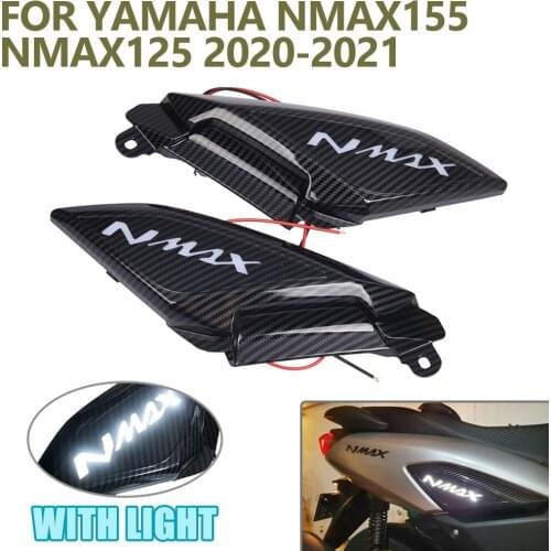 For Yamaha NMAX155 NMAX125 NMAX N MAX 155 125 2020 2021 Motorcycle Side Cover Rear Cap Protector Decorative Panel With LED Lamp