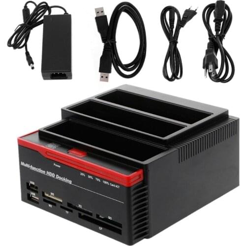 USB3.0 To SATA IDE External 2.5"/3.5" HDD Hard Drive Docking Station Card Reader *dls